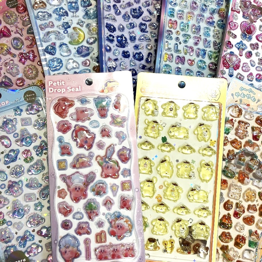 【熊本店】ぷっくりかわいいボンボンドロップシール